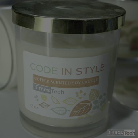Coffee Scented Candle-Non-Toxic [Code in Style Scented Candle] by ErnesTech