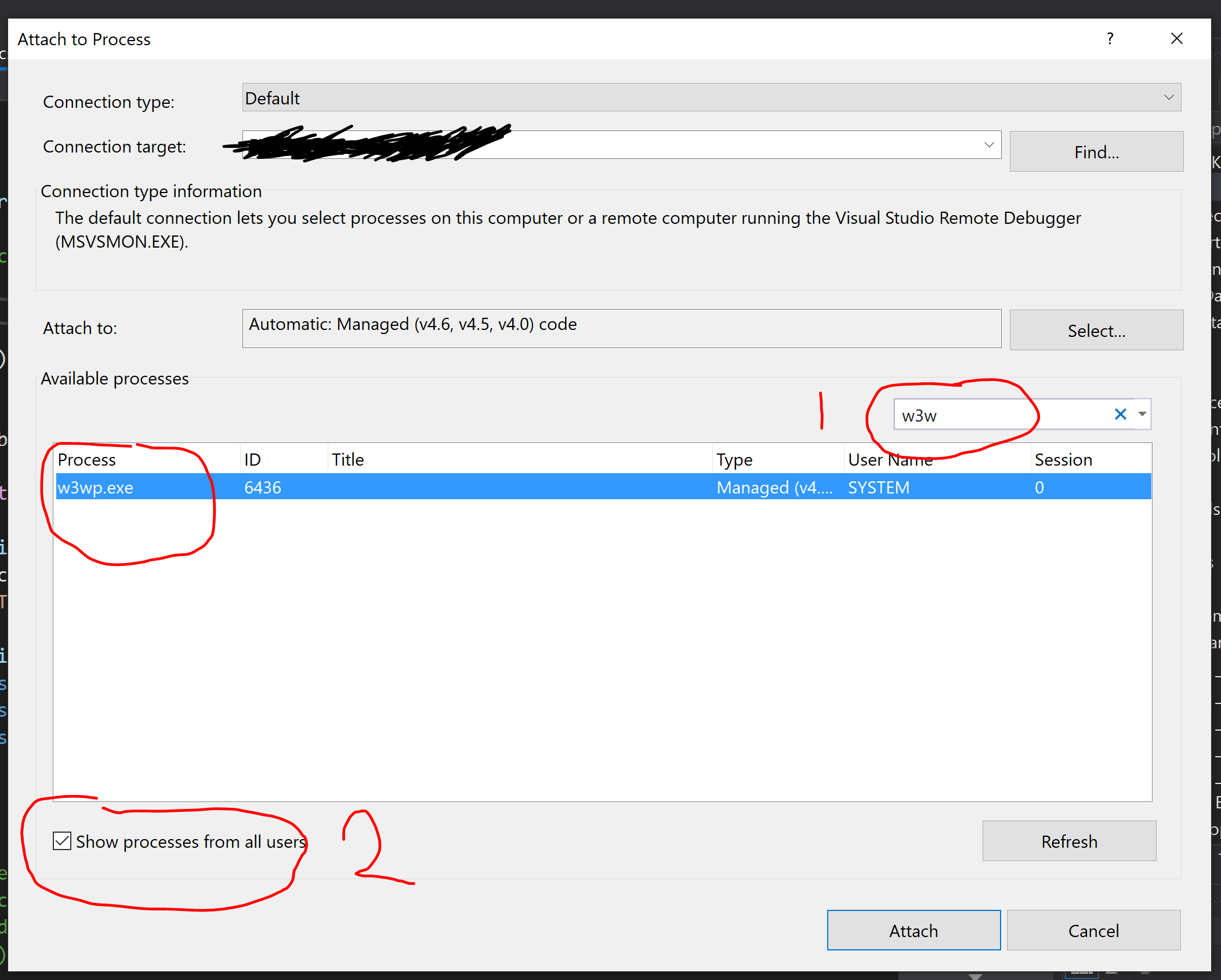 How to Debug Application Running in IIS from Visual Studio 2019